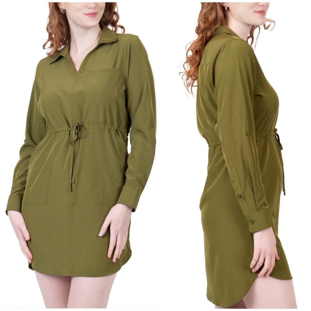 Shore to Summit Utility Tunic‎ Mini Dress Size XL Avocado Beach Cover Up Outdoor